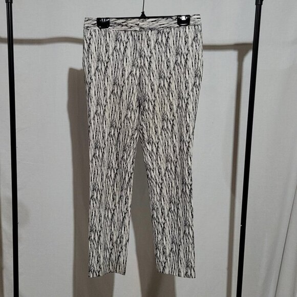 Vince Camuto pants white with black stripes stretch straight leg trousers small - Picture 1 of 12